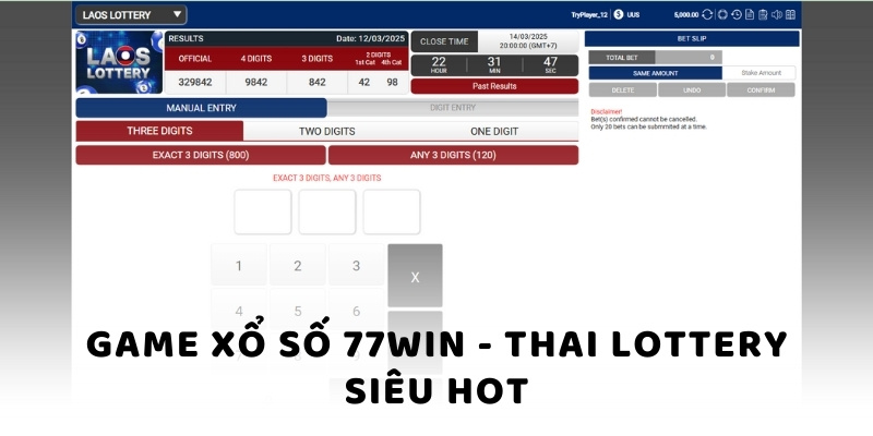 Game xổ số 77win - Thai Lottery siêu hot